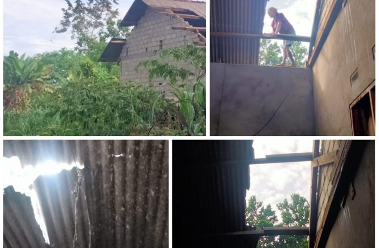 Angin Puting Beliung Hantam Dua Rumah Di kecamatan Way Serdang  Kabupaten Mesuji