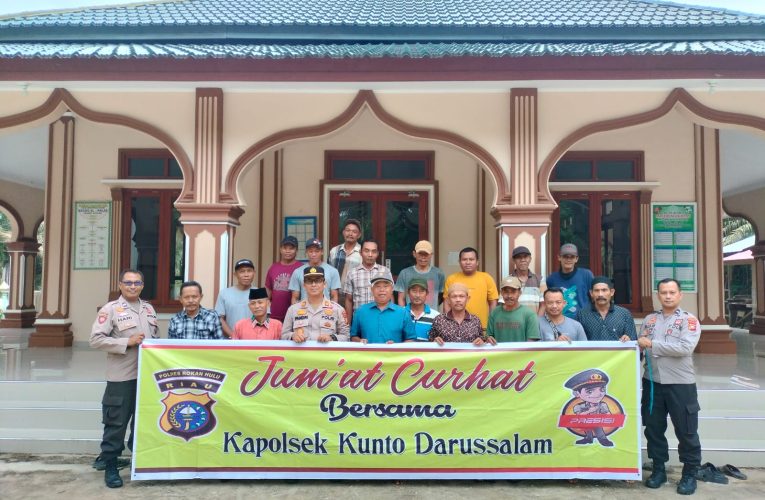 Kapolsek Kuntodarussalam , Terima Aspirasi Masalah Kerusakan Jalan Dan Narkoba Dalam Giat Jum’at Curhat 