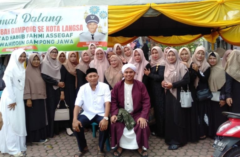 Ibu pengajian Gampung Jawa, Menggelar Muhibbah Seluruh Kota Langsa Di Masjid Muwahidin